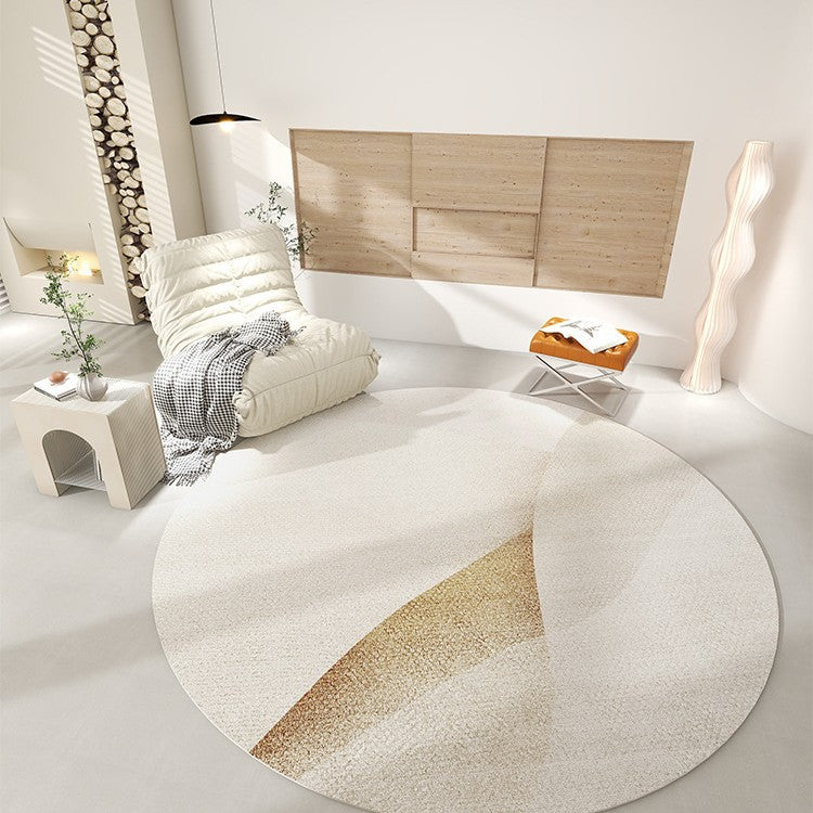 Rond Cashmere look rug pour la chambre à coucher à la maison