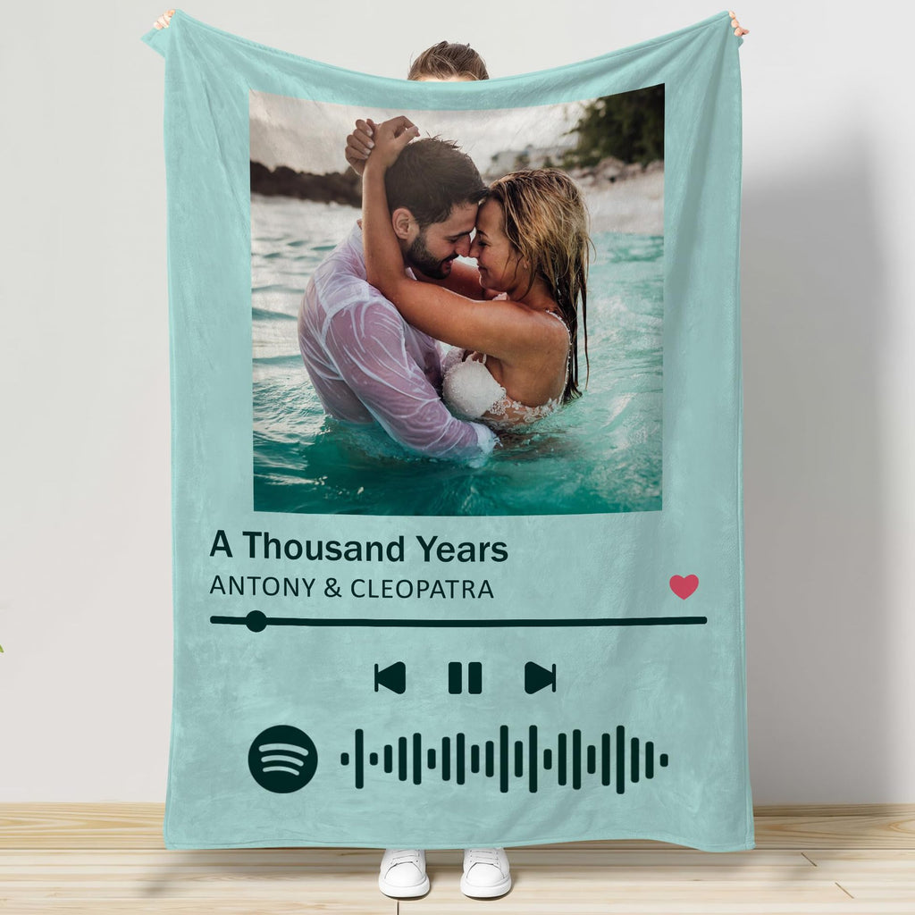 Blanket personnalisé avec photos et texte