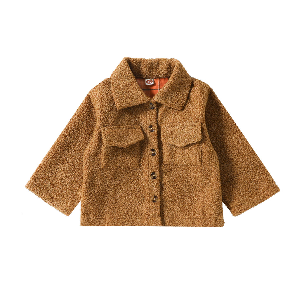 Manteau réversible en peluche d'automne