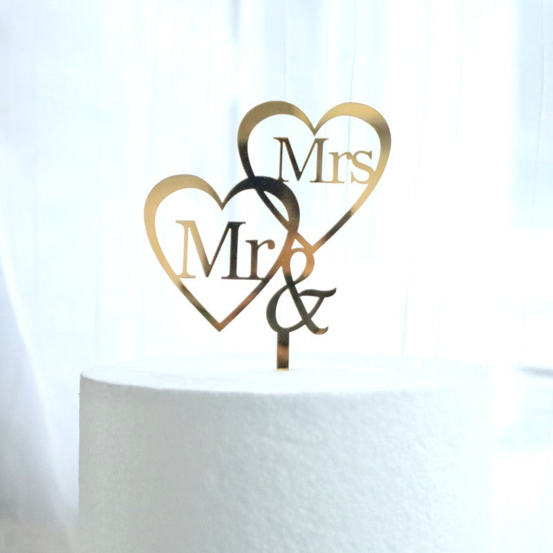 Proposition de mariage d'amour Insertion de gâteau acrylique