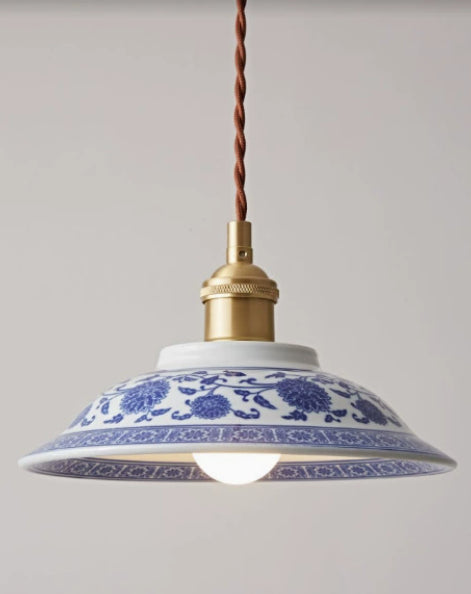 Chandelier LED en céramique de style japonais pour chambre baie fenêtre salle à manger Vintage céramique