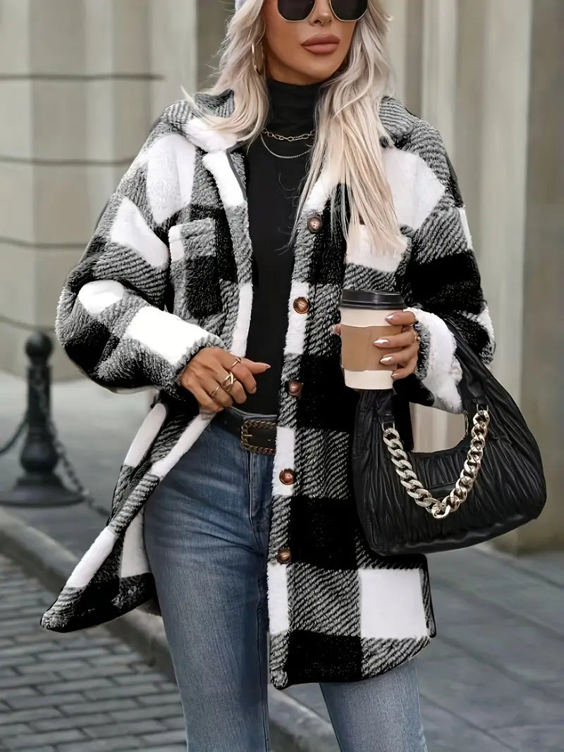 Femmes Élégante Manteau de Faux Fur