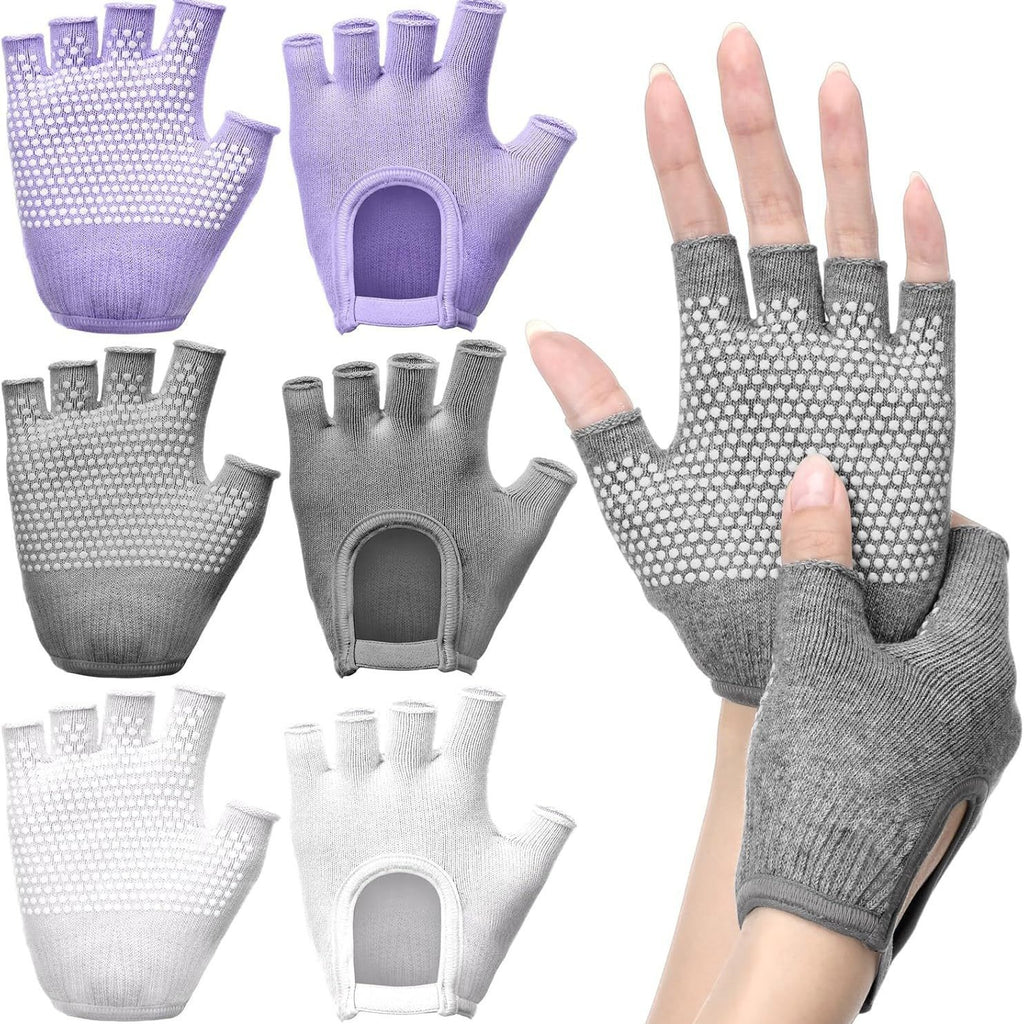 Gants antidérapants de yoga aérien en coton respirant