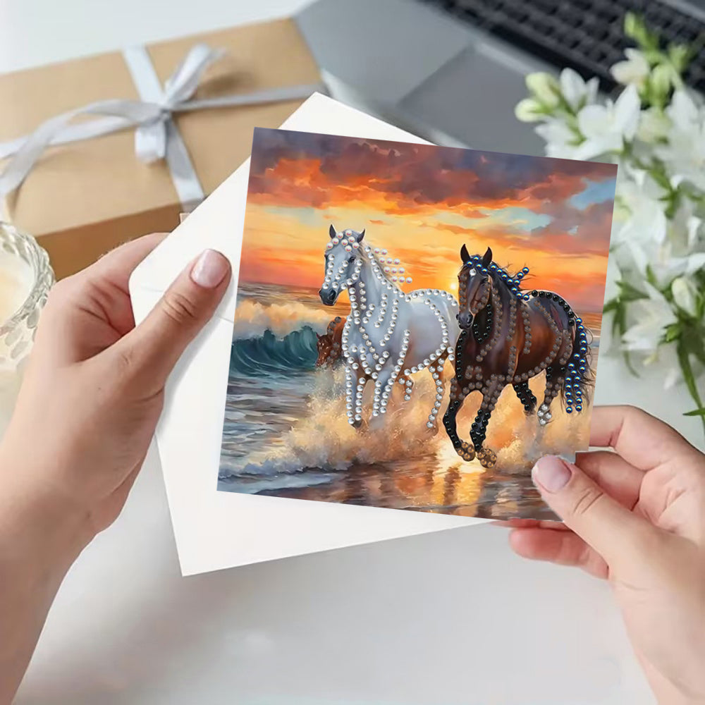 Kit de peinture diamant bricolage Kit carte d'anniversaire