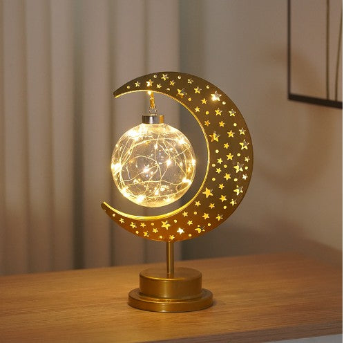 Lampe de modélisation LED Creative Personnalité Iron Moon