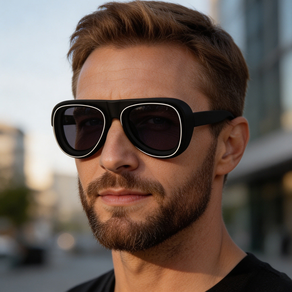Lunettes de soleil Aviator de style européen et américain pour hommes