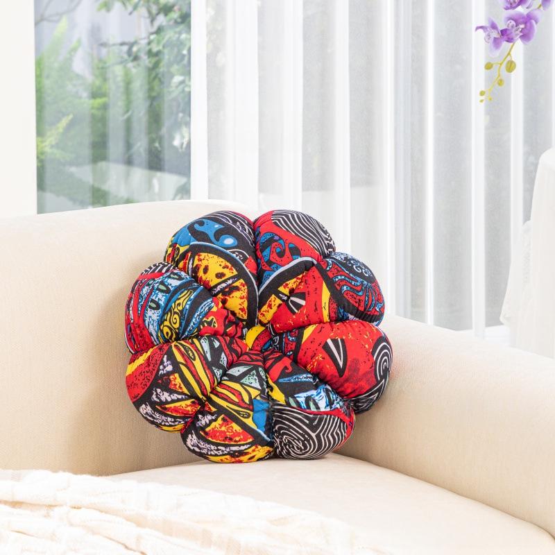 Coussin de siège en citrouille de type bohème et oreiller