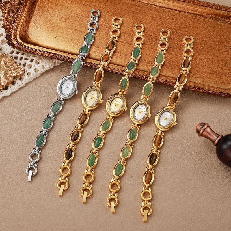 Natural Dongling Jade and Tiger's Eye Stone Bracelet