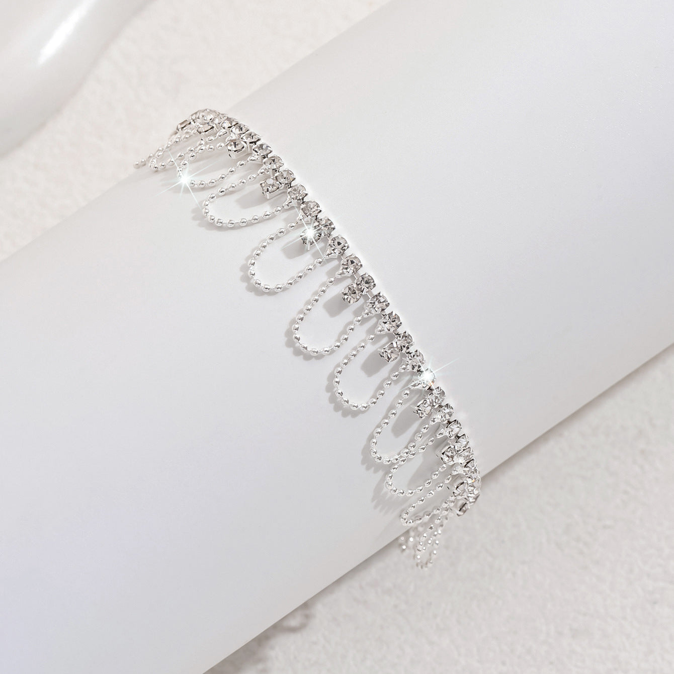 Style du commerce extérieur Perles douces rondes Dentelle Anklet