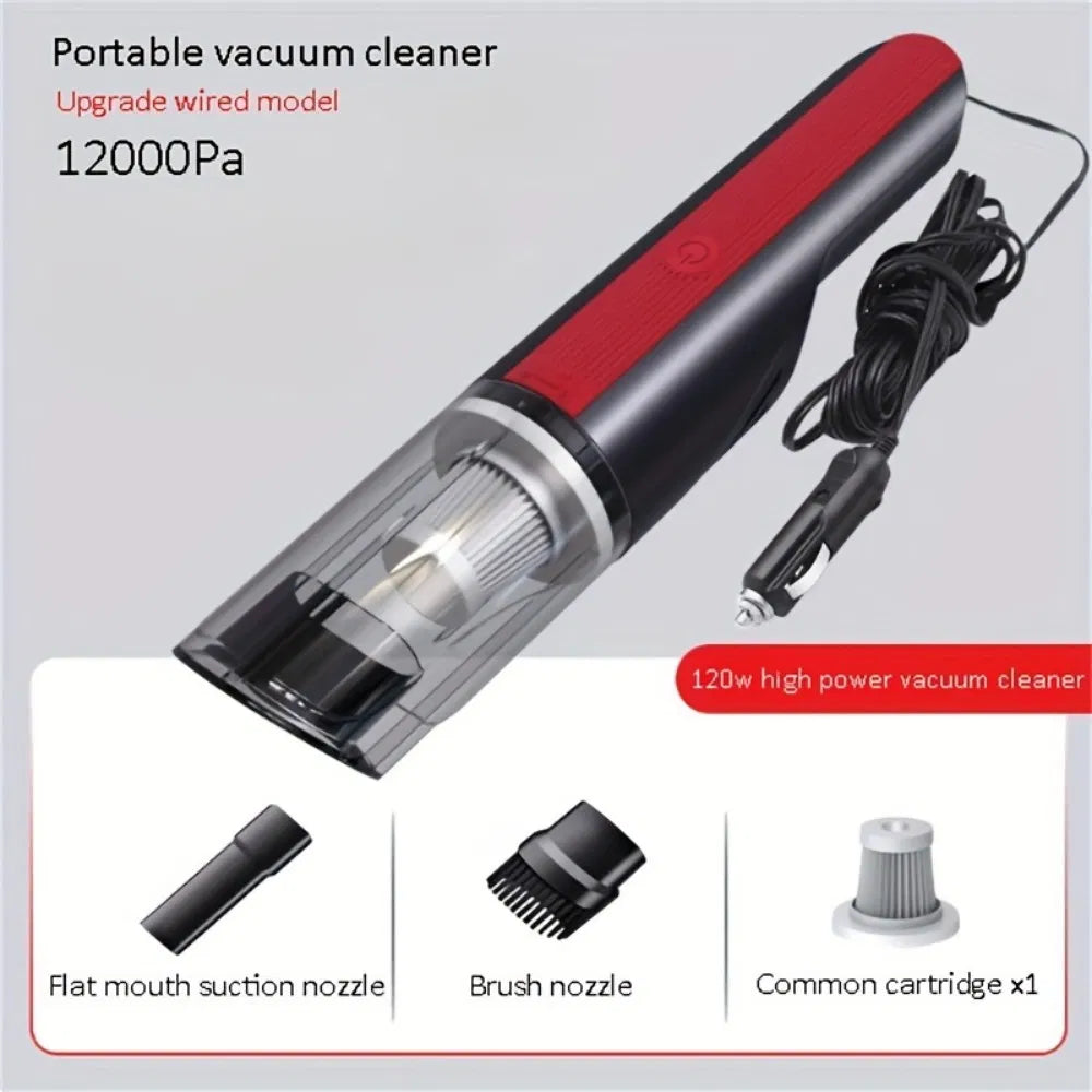 Voiture aspirateur Red Wired avec aspirateur portatif puissant petit mini re