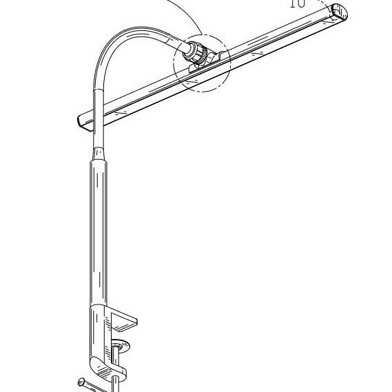 Lampe de table LED avec pince bureau bureau ordinateur USB double tête bureau protection des yeux