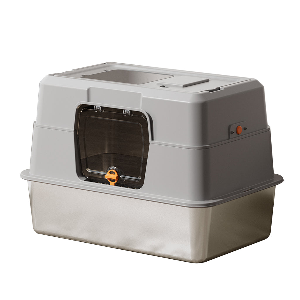 Automatic scooping only - Full stainless steel litter box