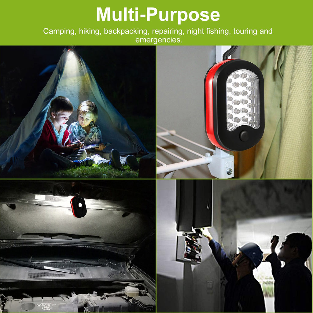 1Pc magnétique LED lampe de travail avec crochet lampe de poche compacte pour le camping randonnée urgence