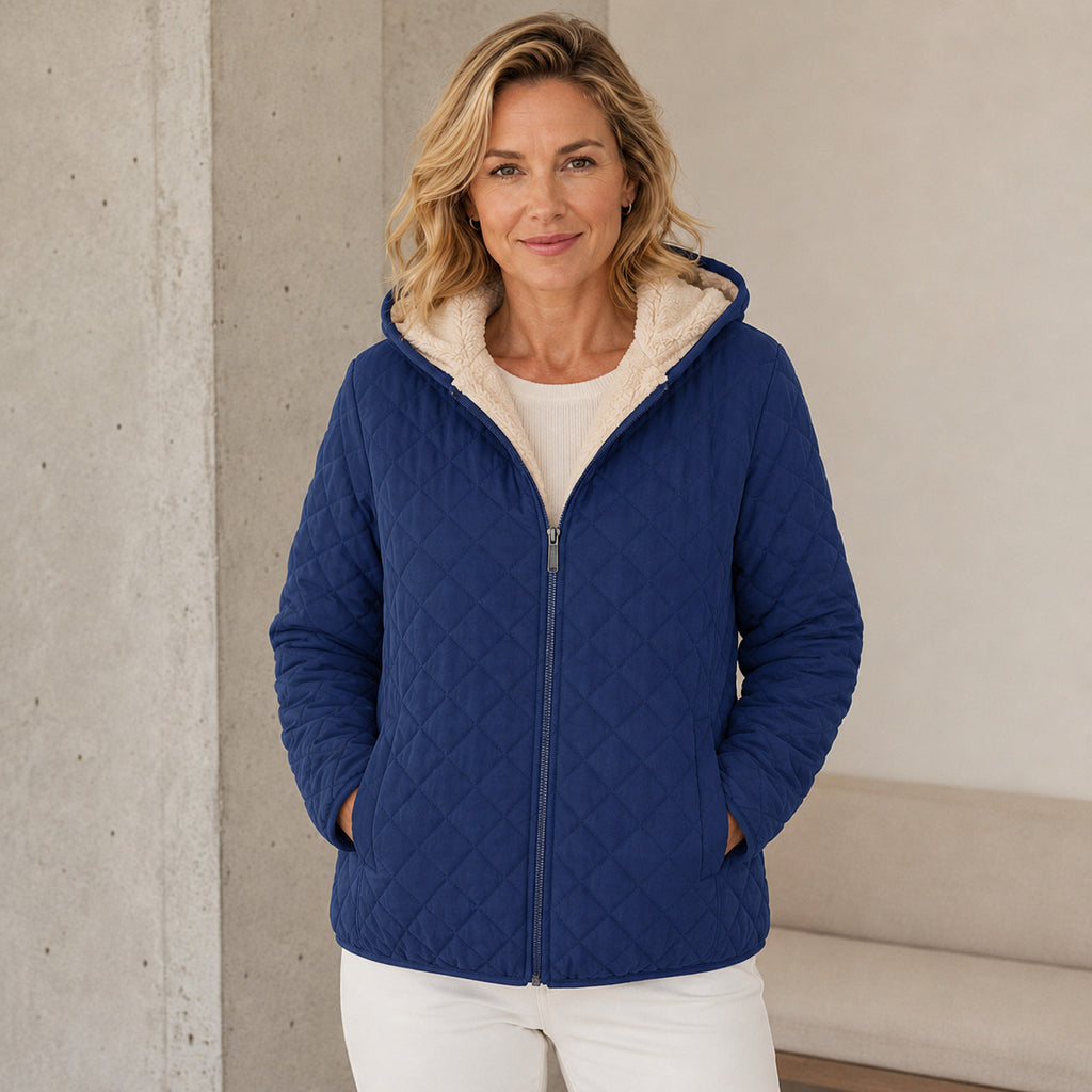 Manteau en coton à capuche courte pour femmes