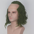 Simulation scalp vert court cheveux bouclés anime