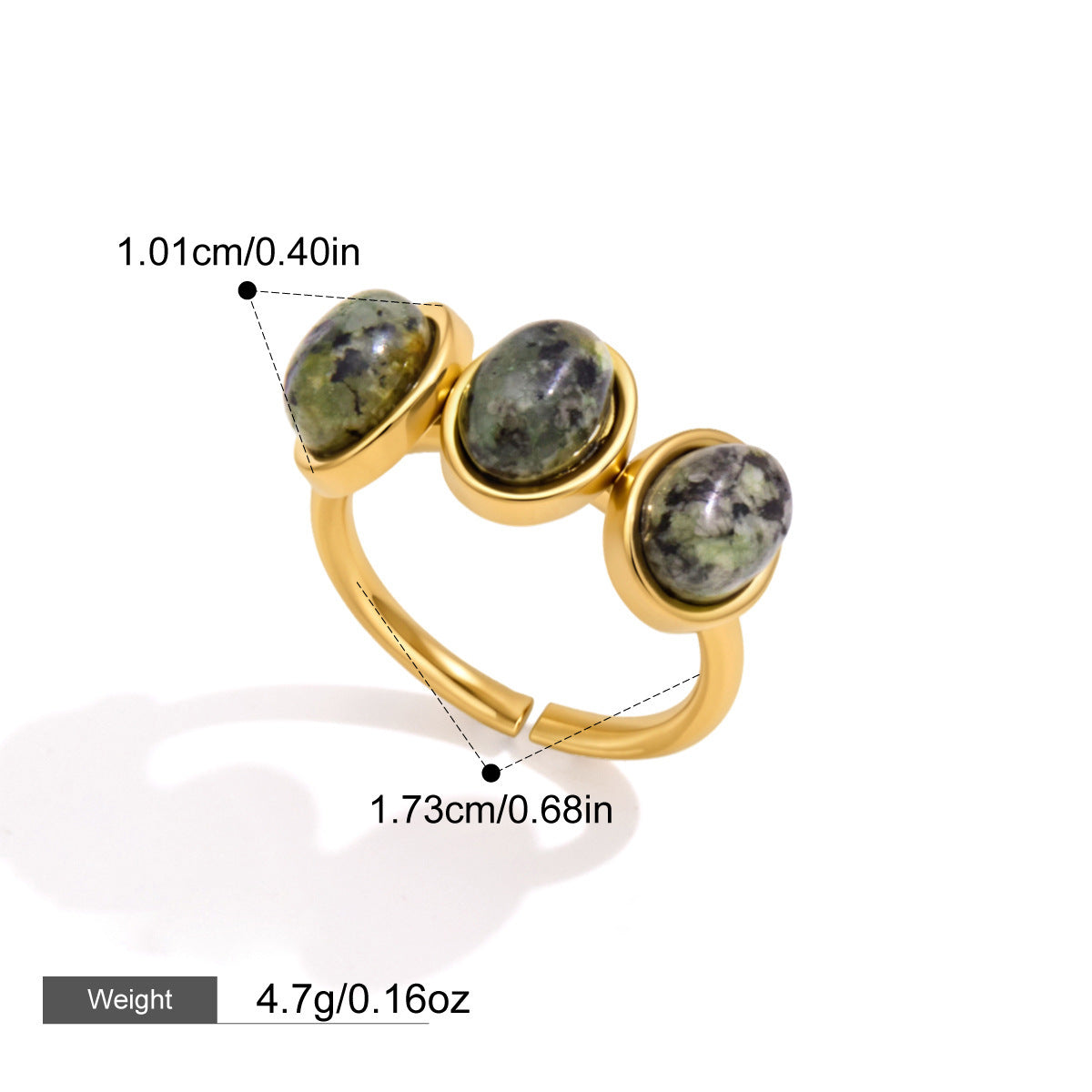 Bague en acier de titane bleu turquoise pour femmes
