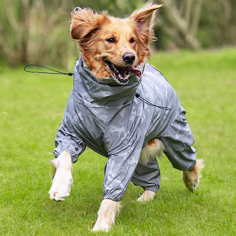 Raincoat extérieur imperméable manteau réfléchissant pour les grands chiens et les animaux de compagnie