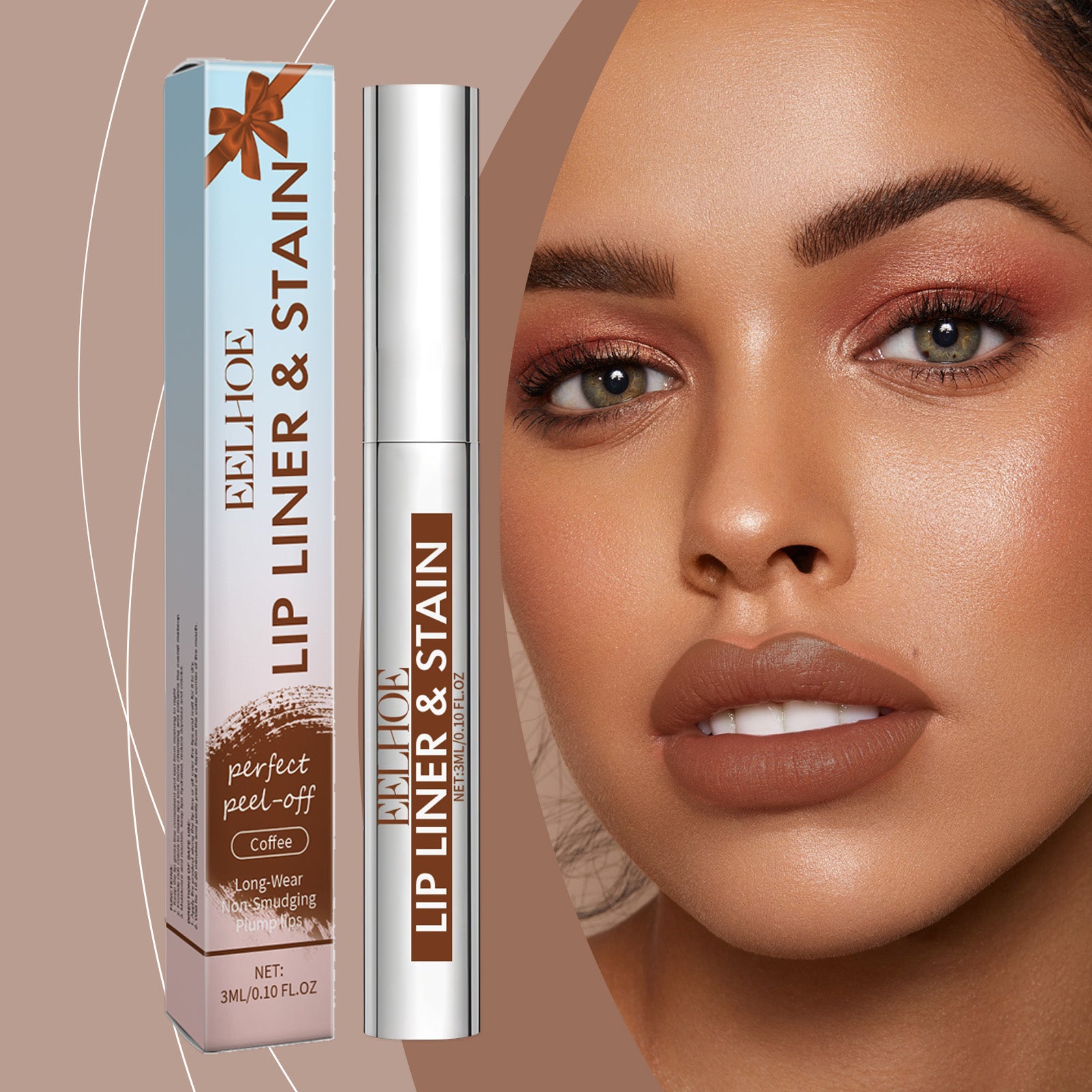 Peel-off Lip Gloss Nude Brown 3ml