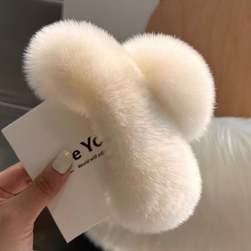 Véritable Rex lapin cheveux mignon en peluche coiffure griffe cheveux
