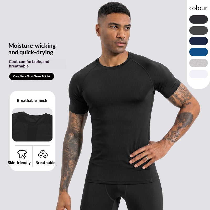 Chemise à manches courtes respirante Mesh pour hommes