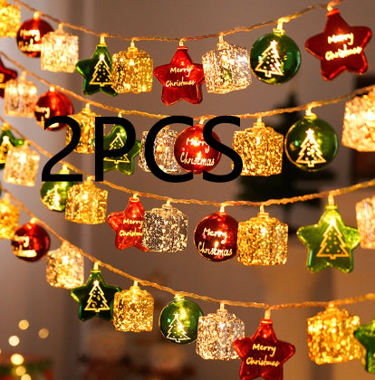 Balle électroplaçante couleurs lumières chaîne arbre de Noël pendentif XINGX