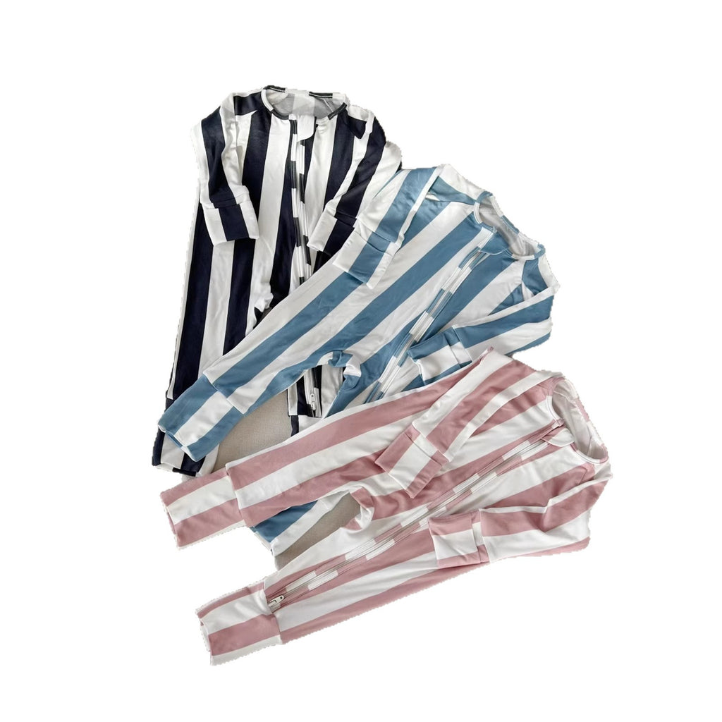 Arrivée Imprimé Bamboo à rayures Fibre Baby Onesie