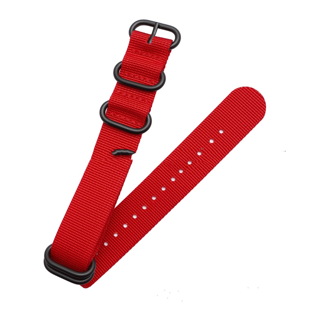 Convient pour le bracelet de montre en nylon de couleur solide
