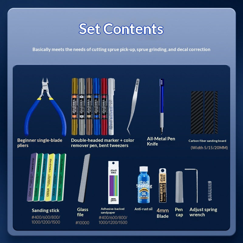 Jeu d'outils de montage de modèle de jouets