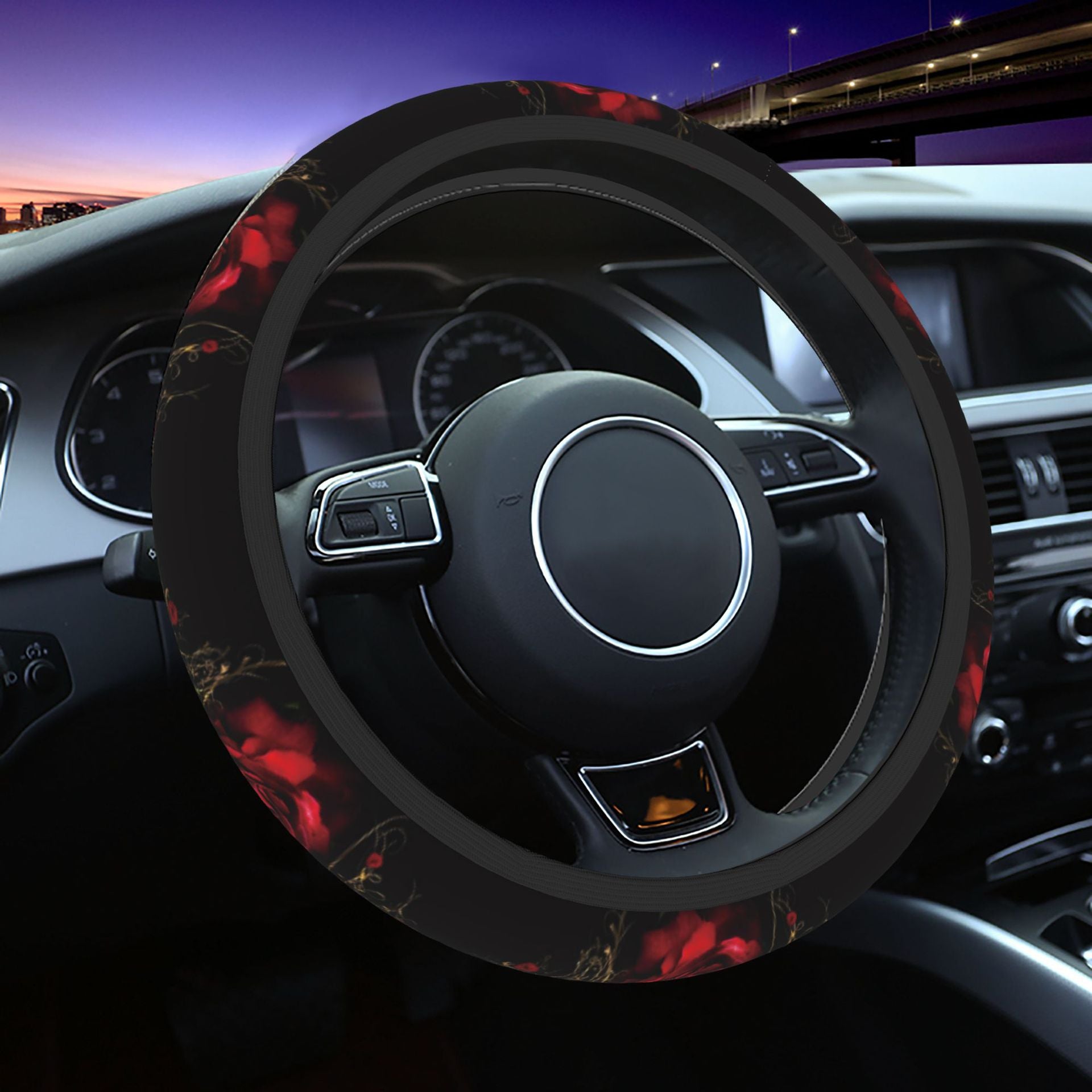 Couverture de volant de voiture imprimée