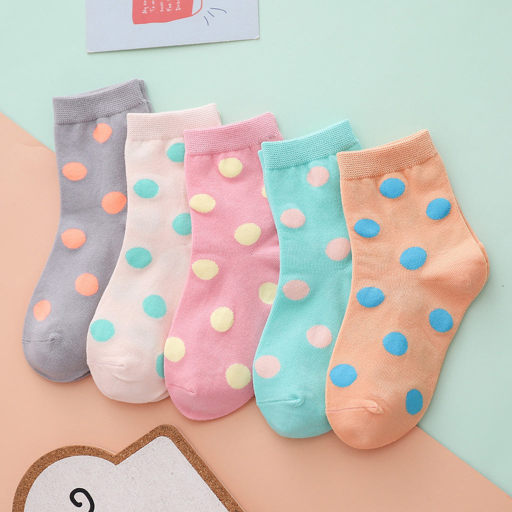 Printemps et été mince mignon sourire visage coton tube moyen garçons et filles Mode All-matc