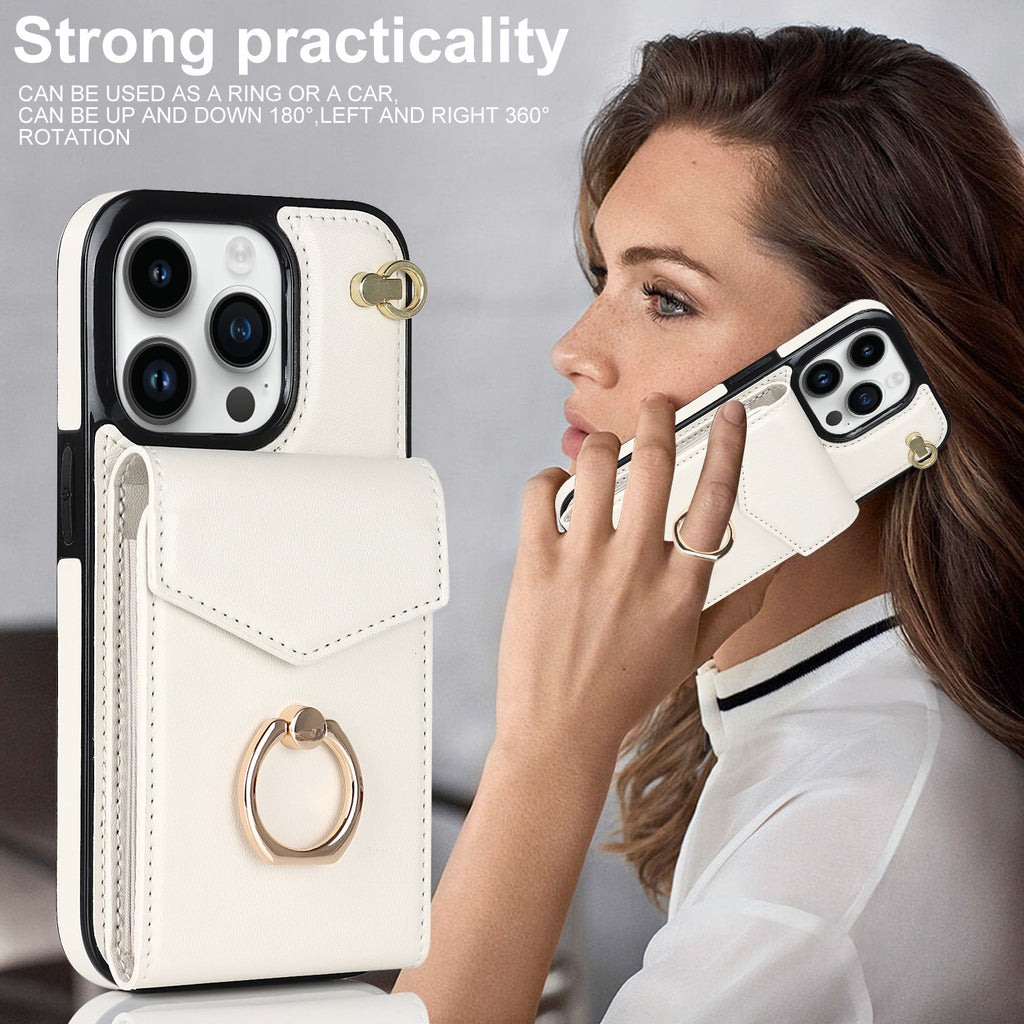 Boîtier en cuir polyvalent avec boîtier de téléphone multifonctionnel
