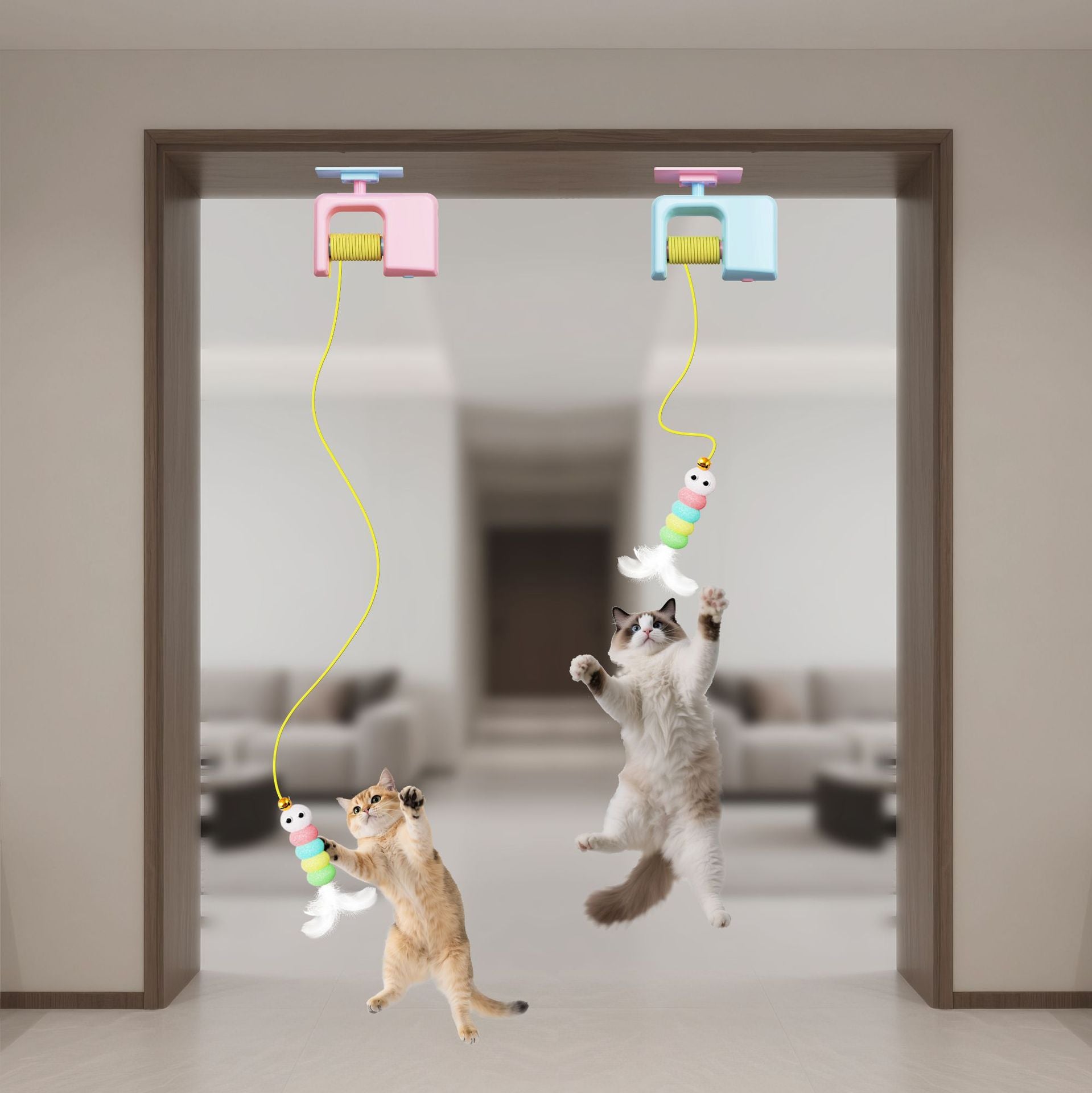 Caterpillar et Flying Bird conviennent pour l'auto-jouage des jouets de chasse d'animaux Jouet de chat interactif