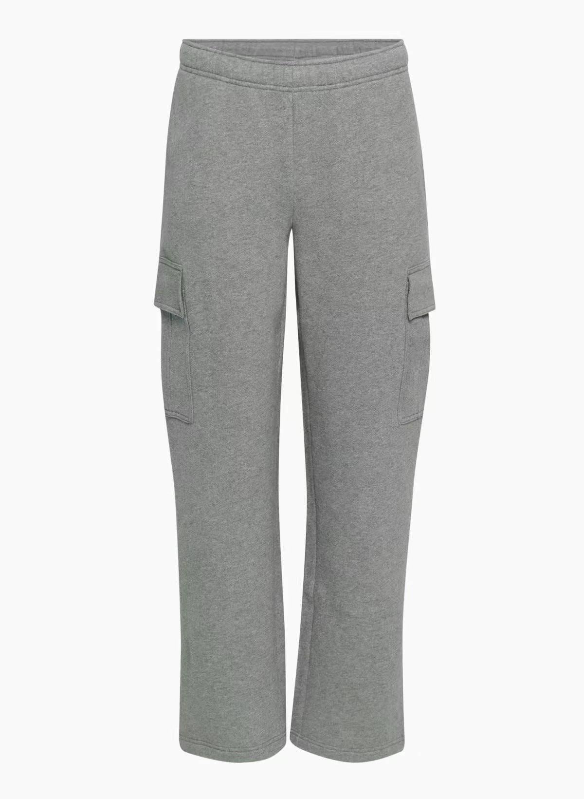 Pantalon de longueur de cheville large élastique taille haute