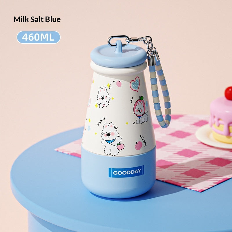 Bouteille d'eau mignonne en acier inoxydable 316 avec poignée