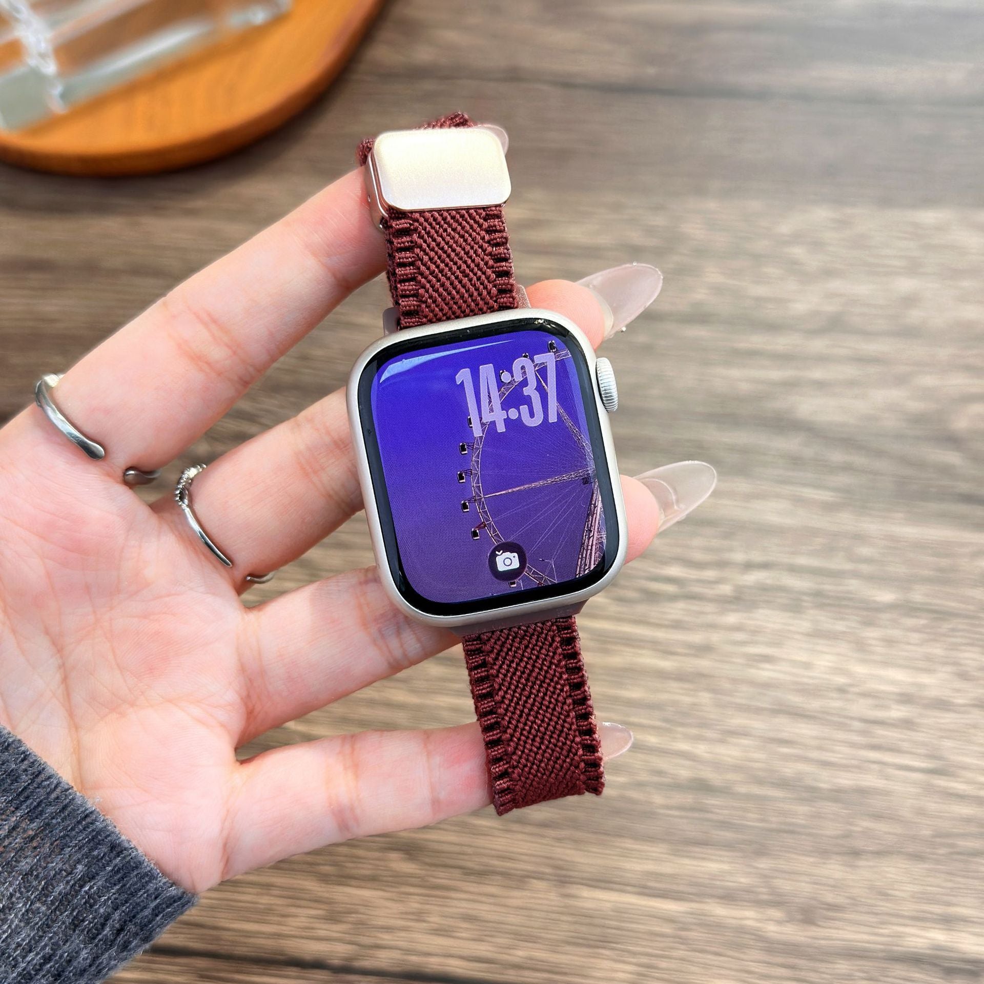 Bracelet de montre en nylon avec fermoir magnétique adapté pour le design de la dentelle de petite taille
