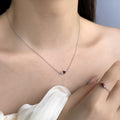 S925 Collier en argent sterling avec douze pendentifs en pierre de naissance