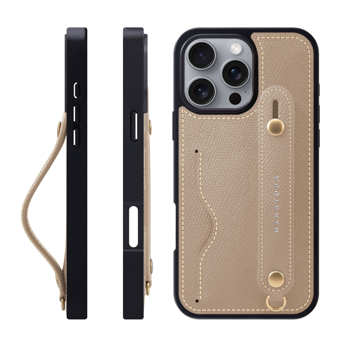 Première couche Cowhide approprié pour IPhone16 cas de téléphone avec support