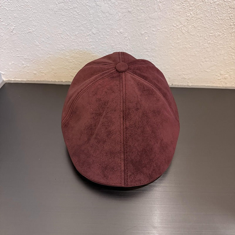 Chapeau d'avant-garde de style britannique pour hommes et femmes de couleur solide