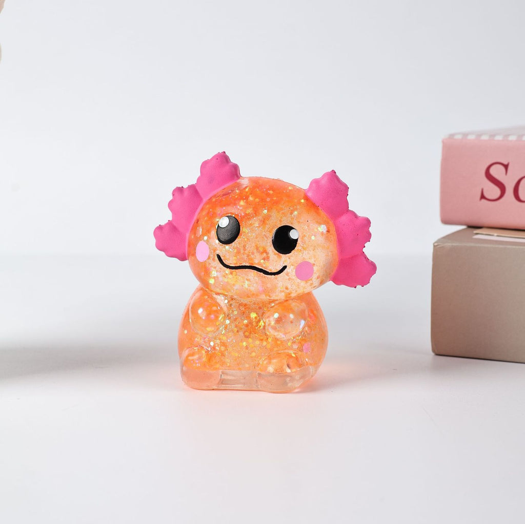 1PCS Glitter Axolotl Squishy