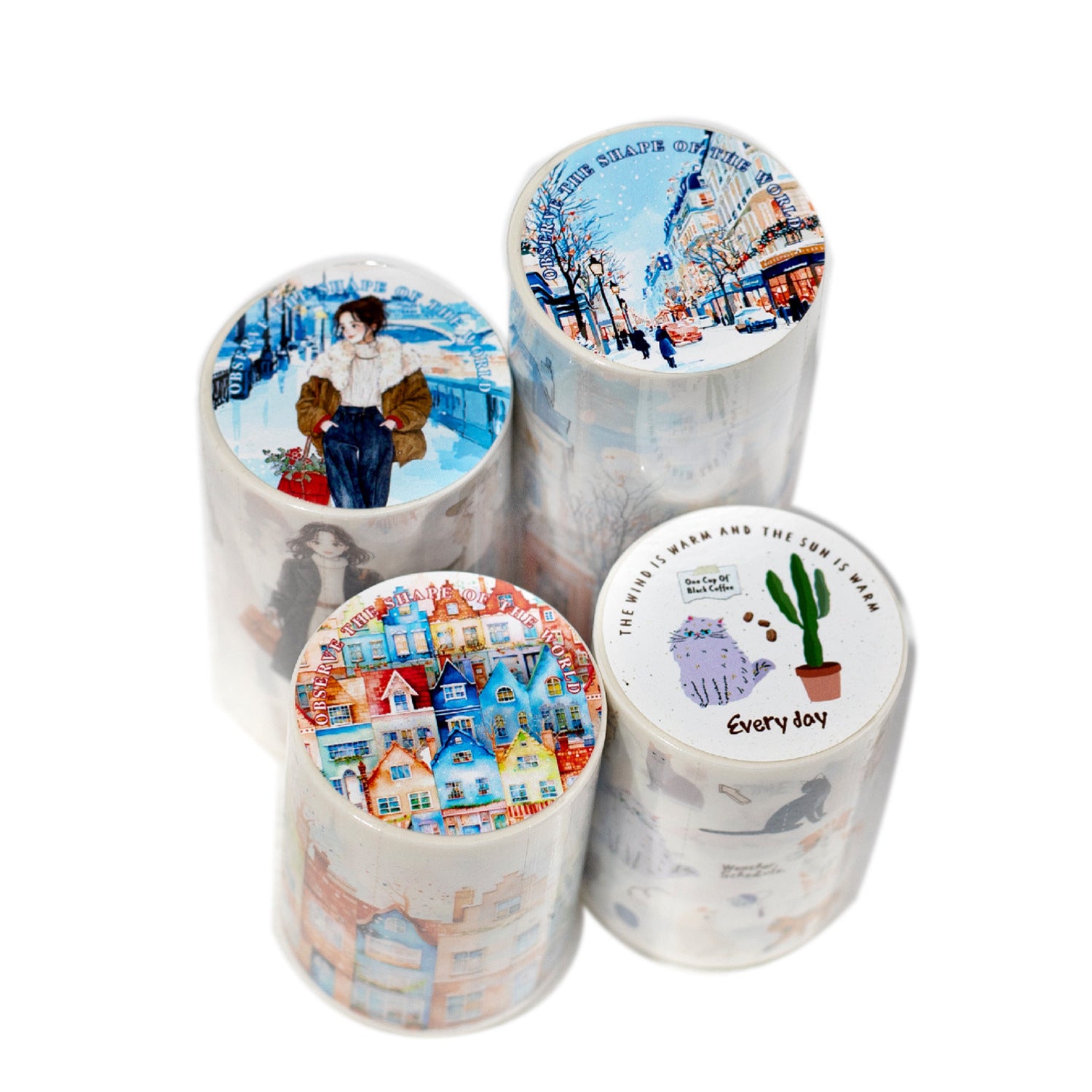 Stickers World Shape Series Life Landscaping Journal