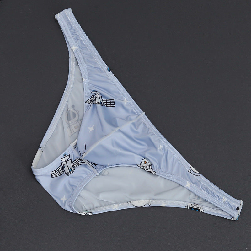 T-back hommes Mesh Slips Tête Sexy Gay Low Waist Impression camarade en stock en gros