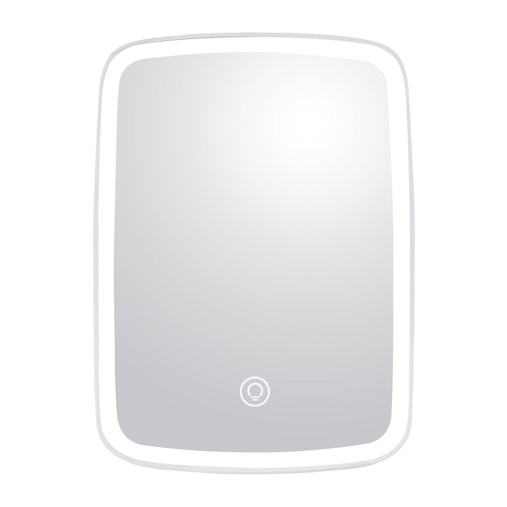1Pc 5.98x8.62 en miroir de maquillage éclairé miroir de bureau de vanité petit miroir LED avec 3 col de lumière