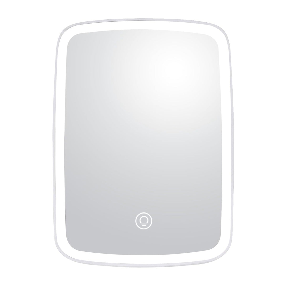 1Pc 5.98x8.62 en miroir de maquillage éclairé miroir de bureau de vanité petit miroir LED avec 3 col de lumière