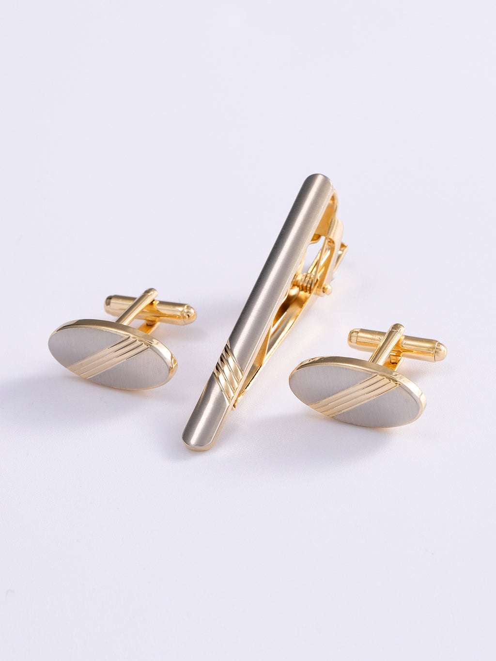 Hommes formal Business Cufflinks and Tie Clip Set
