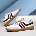 Sneakers en cuir pour hommes avec semelles intérieure et semelles en caoutchouc Tendon-Style