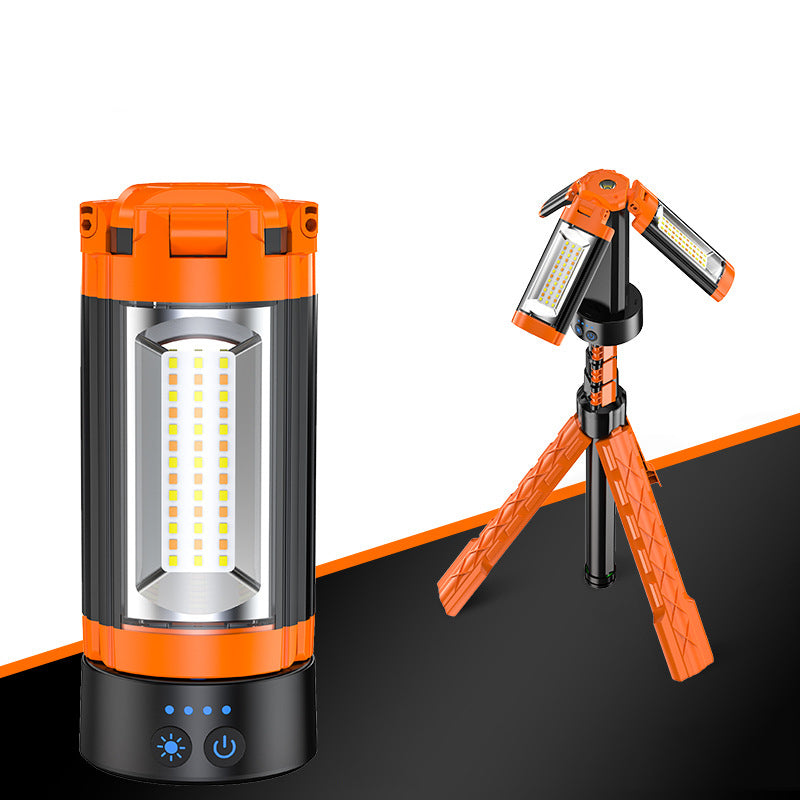 Lanterne de camping pliante multifonctionnelle avec lampe de poche Bracket