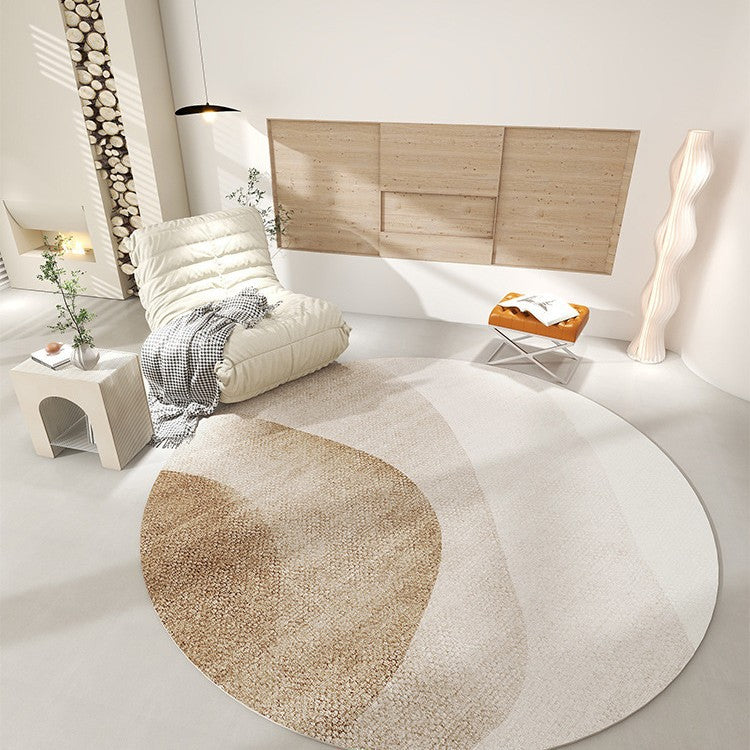 Rond Cashmere look rug pour la chambre à coucher à la maison