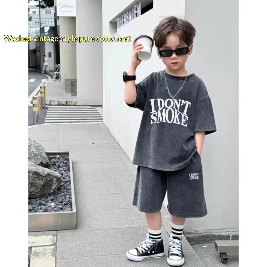 Garçons' Cool et élégant coton deux pièces sport Outfit