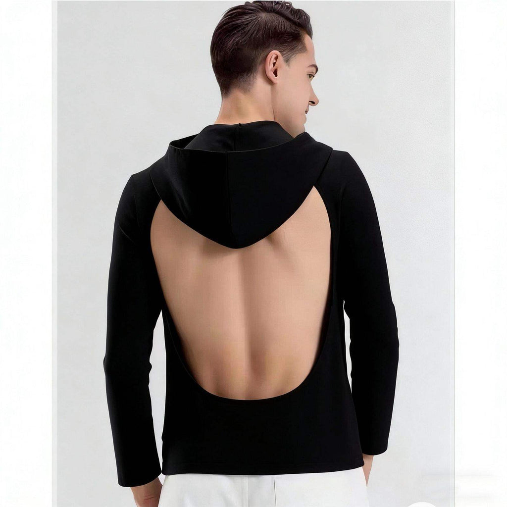 Chemise à dos à capuche en soie de glace d'été pour hommes