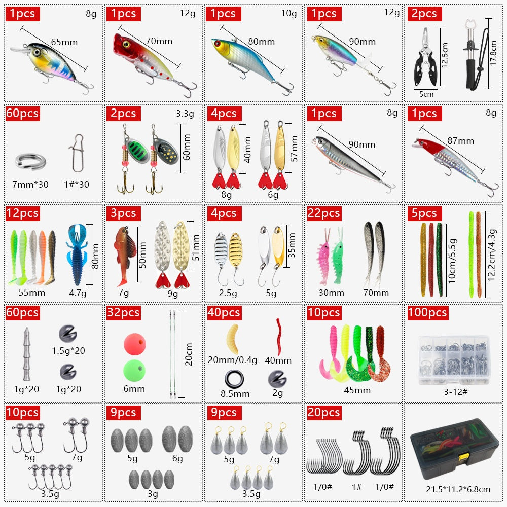 Ensemble Lure 410 pièces Minnow